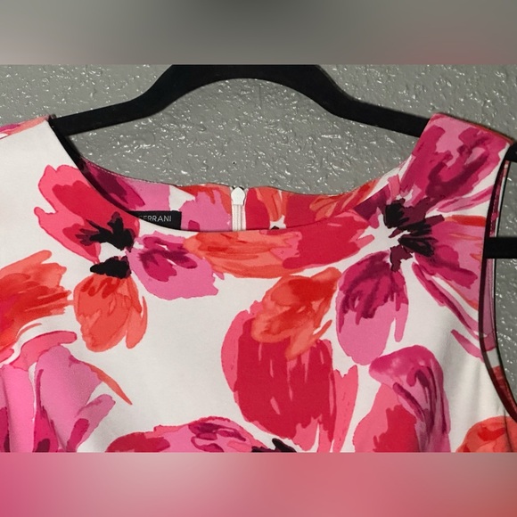 Mario Serrani Fitted White Dress Floral Print Sleeveless Women’s Size 2 Party - Picture 5 of 16